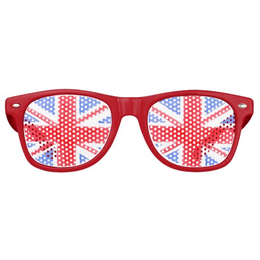 Met de hand geschilderde Union Jack Britse vlag Br Retro Zonnebril (Voorkant)