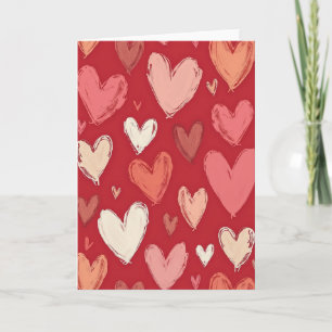 Met de hand geschilderde Valentijnskaart Kaart