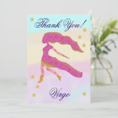 Met de hand geschilderde Virgo-verjaardag Bedankt (Staand voorkant)