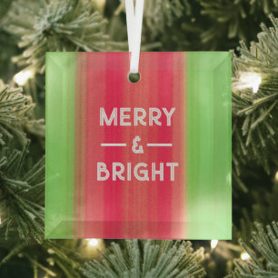 Met de hand geschilderde vrolijke en heldere groen glas ornament