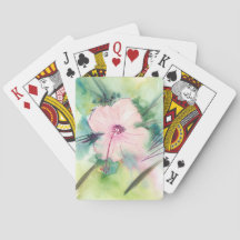 Met de hand geschilderde waterverf Beliase Hibiscu