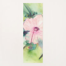 Met de hand geschilderde waterverf Belize Hibiscus