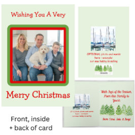 Met de hand geschilderde waterverf besneeuwde wint feestdagen kaart