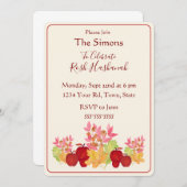 Met de hand geschilderde waterverf bladeren appels kaart (Voorkant / Achterkant)