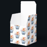 Met de hand geschilderde waterverf bloem bedankdoosjes<br><div class="desc">Met de hand geschilderd waterverf bloemmotief met stijlvolle trendy eigen naam.</div>