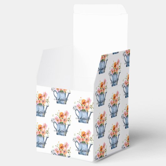 Met de hand geschilderde waterverf bloem bedankdoosjes (Geopend)