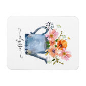 Met de hand geschilderde waterverf bloem magneet (Horizontaal)