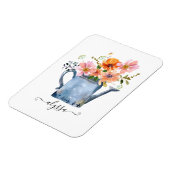 Met de hand geschilderde waterverf bloem magneet (Linkerzijde)