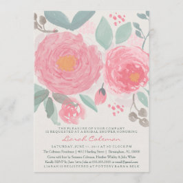 Met de hand geschilderde waterverf bruids- of baby kaart