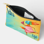 Met de hand geschilderde waterverf Grappige Vos Etui (Open)