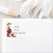 Met de hand geschilderde waterverf herfst bloemmot etiket (Insitu)