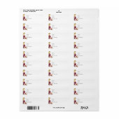 Met de hand geschilderde waterverf herfst bloemmot etiket (Full Sheet)