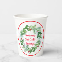 Met de hand geschilderde waterverf Kerst Holiday K