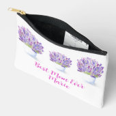 Met de hand geschilderde waterverf lavendel bloem etui (Open)
