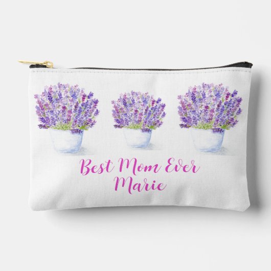 Met de hand geschilderde waterverf lavendel bloem etui (Voorkant)