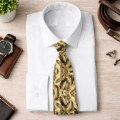 Met de hand geschilderde Waterverf Retro  Patroon Stropdas