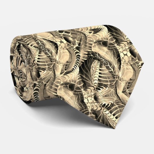 Met de hand geschilderde Waterverf Retro  Patroon Stropdas (Opgerold)