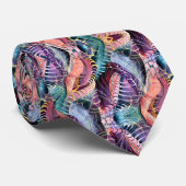 Met de hand geschilderde Waterverf Retro  Patroon Stropdas (Opgerold)