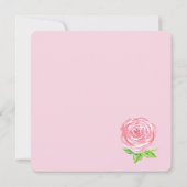 Met de hand geschilderde waterverf roos HAPPY BIRT Kaart (Achterkant)