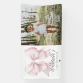 Met de hand geschilderde waterverf stoffige roze s spandoek (Verticaal)