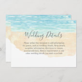 Met de hand geschilderde waterverf strand bruiloft kaart (Voorkant / Achterkant)