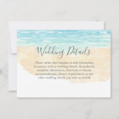 Met de hand geschilderde waterverf strand bruiloft kaart (Voorkant)