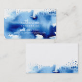 MET DE HAND GESCHILDERDE WATERVERF VISITEKAARTJE (Voorkant / Achterkant)