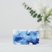 MET DE HAND GESCHILDERDE WATERVERF VISITEKAARTJE (Staand voorkant)