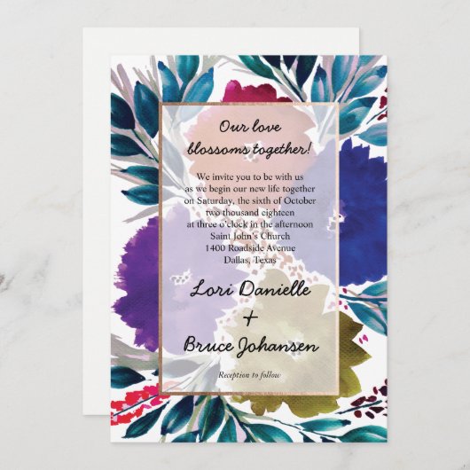 Met de hand geschilderde waterverf Vloerweddenscha Kaart (Voorkant / Achterkant)