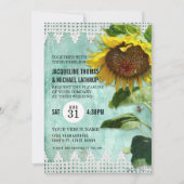 Met de hand geschilderde zonnebloem houten hek Bij Kaart (Voorkant)