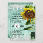 Met de hand geschilderde zonnebloem houten hek Bij Kaart (Voorkant / Achterkant)