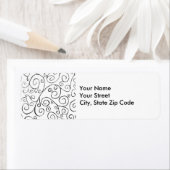 Met de hand-geschilderde Zwarte Krommen op het Wit Etiket (Insitu)