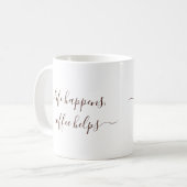 Met de hand geschreven aangepaste tekst Leven Gebe Koffiemok (Voorkant links)