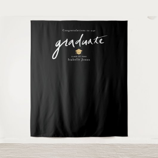 Met de hand geschreven achtergrondprop wit afstude wandkleed (Voorkant)