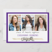 Met de hand geschreven Afstuderen | Bewerkbare Paa Kaart (Voorkant)