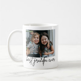 Met de hand geschreven Beste opa ooit Modern 2-fot Koffiemok