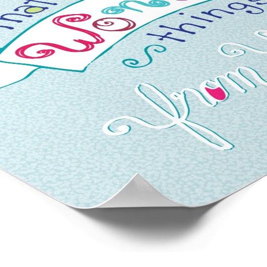 Met de hand geschreven Bijbel Verse Scripture Art  Poster (Hoek)