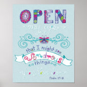 Met de hand geschreven Bijbel Verse Scripture Art  Poster (Voorkant)