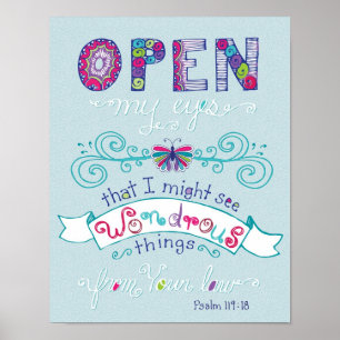 Met de hand geschreven Bijbel Verse Scripture Art  Poster