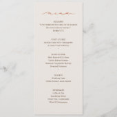 Met de Hand Geschreven Bruiloftsreceptie Menu (Voorkant)