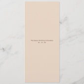 Met de Hand Geschreven Bruiloftsreceptie Menu (Achterkant)
