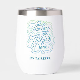 Met de hand geschreven + citaat Leraren krijgen di