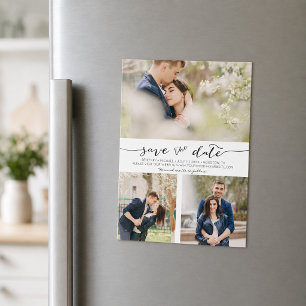 Met de hand geschreven collage 'save the date'-mag