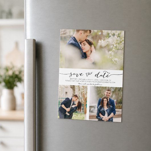 Met de hand geschreven collage 'save the date'-mag