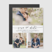 Met de hand geschreven collage 'save the date'-mag (Voorkant / Achterkant)