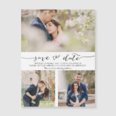 Met de hand geschreven collage 'save the date'-mag (Voorkant)