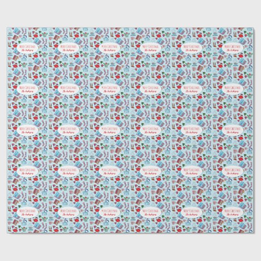 Met de hand geschreven Cozy Kerstmis, speciaal gep Cadeaupapier (Vlak)