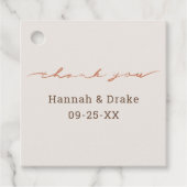 Met de hand geschreven dankjewel-lettertype bedankjes labels (Voorkant)