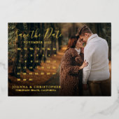  met de hand geschreven foto Opslaan Datum Folie Uitnodiging (Voorkant)