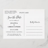  met de hand geschreven foto Opslaan Datum Folie Uitnodiging (Achterkant)